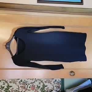 James Perse body con sexy black knit dress, size 12 (Perse size 2)